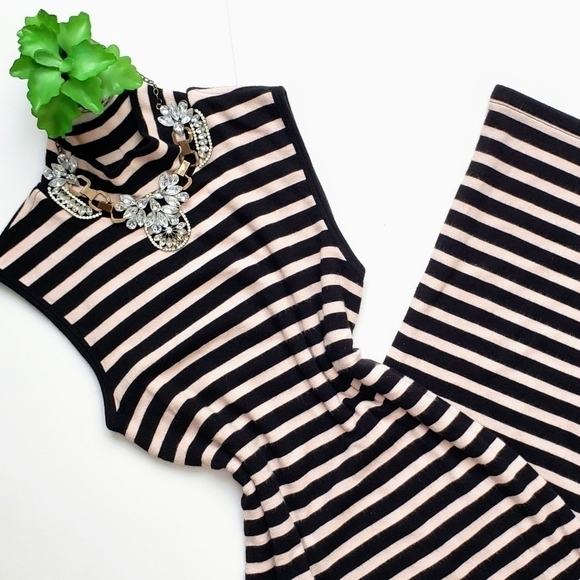 ATM Anthony Thomas Melillo Sleeveless Striped Mock Neck Ribbed Knit Dress XS - Picture 2 of 9